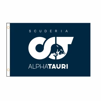 Флаг Scuderia Alpha Tauri Баннер 2 фута * 3 фута 3 фута * 5 футов Рекламный Логотип Спортивные Наружные Баннеры QZ-129