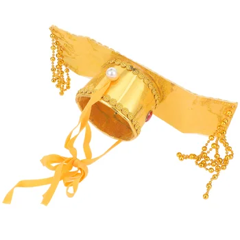 Шляпа китайского императора, костюм императора для косплея, Древний Королевский Императорский головной убор с бисером, Азиатская императорская кепка для взрослых и детей