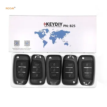 RIOOAK 5pcs KEYDIY KD B25 Дистанционный Автомобильный Ключ Для KD900 +/URG200/KD-X2/KD MINI/KD200 Ключевой Программатор Серии B Remote hyundai tucson