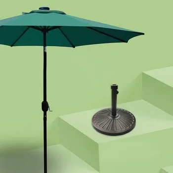 Sunnyglade 9-дюймовый зонт для патио, настольный зонт для улицы с 8 прочными ребрами жесткости (темно-зеленый) | 18-дюймовый зонт для патио весом 30,2 фунта
