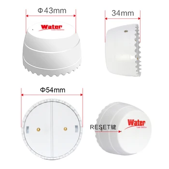Умный детектор утечки воды Smart Life, Сигнализация с подключением воды Smart Home, обнаружение в режиме реального времени домашней безопасности, Датчик наводнения Sestym