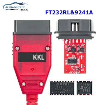 Красная Печатная Плата VAG 409 Сканер С Чипом 9241A VAG COM KKL FTDI FT232RL USB Интерфейсный Кабель VAG409.1 KKL Автомобильный Диагностический Инструмент