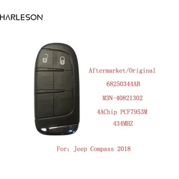 Оригинальный/Вторичный Рынок 2/4 Кнопки Smart Remote Control Key 433 МГц 4A Чип Keyless SIP22 Blade для Jeep Compass M3N-40821302
