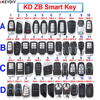 KEYDIY Универсальный смарт-Ключ Серии ZB Smart Key Remote 3-5 Кнопок для KD-X2 KD-MAX Car Key Remote Подходит для более чем 2000 Моделей