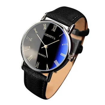 Брендовые мужские часы на ремне, модные часы Blu-Ray Roman Literal, деловые мужские часы, кварцевые часы Relogio Masculino часы мужские нару