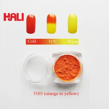 Термохромный пигмент от цвета к цвету 1 лот = 10 грамм 31C оранжевый к желтому термочувствительный пигмент сменный порошок бесплатная доставка