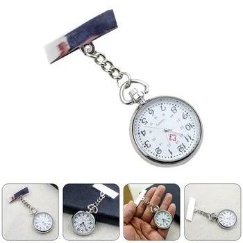 Карманные часы для профессиональной медсестры, 1 шт., Полезные подвесные часы с клипсой, брелок для ключей, Часы для ухода за больными