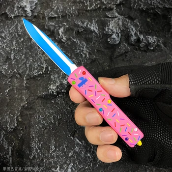 UTX-70 Mini MICRO OTF TECH Knife UTX70 Десертный нож Warrior Drop Point EDC Для самообороны Перочинный нож D2 С лезвием CNC T6 Ручка FOH KNIFE