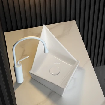 Современный домашний керамический умывальник Креативная тысяча бумажных раковин с журавликами для ванной комнаты Индивидуальное оформление умывальника для ванной комнаты