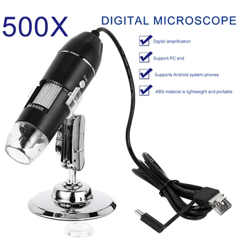 Портативный микроскоп с 500-кратным /1000-кратным / 1600-кратным увеличением с регулируемой подставкой Ручной цифровой микроскоп для ремонта электроники