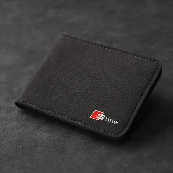 Подходящий кошелек для кредитных карт, чехол для водительских прав Audi Sline, Замшевый держатель для защиты от царапин, автомобильные чехлы