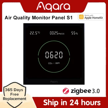 Панель Мониторинга Качества воздуха S1 Всенаправленный Мониторинг Температуры и Влажности Воздуха CO2 PM2.5 Для приложения Homekit Aqara Home