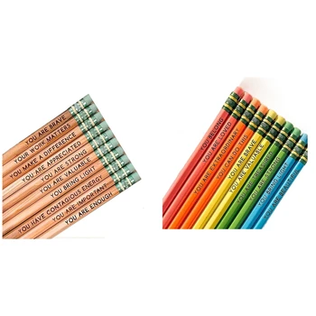 Набор карандашей для аффирмации 2023 Новые вдохновляющие карандаши с мотивирующими высказываниями, деревянные мотивирующие карандаши