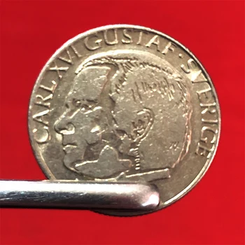 25 мм Шведская Монета Случайного Года Выпуска, Настоящий Оригинал 1KR
