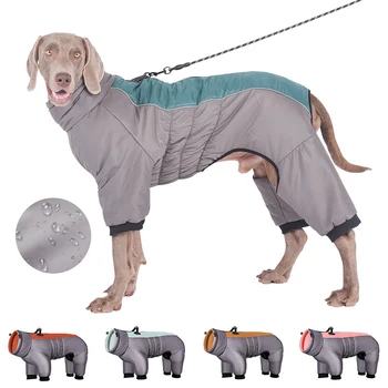 Одежда для собак, зимний утепленный водонепроницаемый комбинезон для домашних животных, пальто, комбинезон для собак среднего размера, костюм французского бульдога Лабрадора.