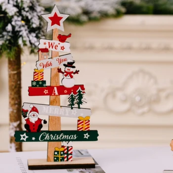 Украшение Деревянные Рождественские вывески, табличка, Рождественское украшение, Новогодняя елка, Санта-Клаус, подарки для вечеринок своими руками, Рождество на рабочем столе