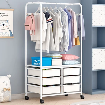 Простая вешалка для одежды в спальне, пластиковый выдвижной ящик для хранения, белая вешалка для одежды с крючком для вешалки Perchero