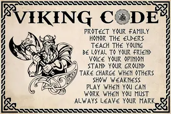 Подарки Викингов для Мужчин Знак Кода Викингов Viking Настенный Декор Viking для домашнего Бара