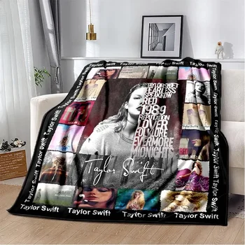 Одеяло с рисунком певицы Тейлор Стриж, Фланелевое Тонкое одеяло Star Art, Портативное одеяло для дома, путешествий, Офиса во время обеденного перерыва