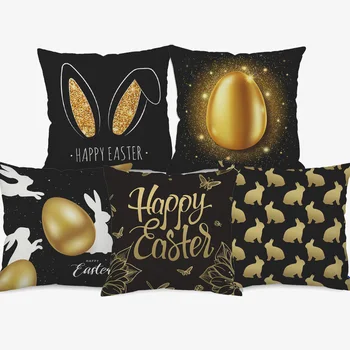Чехлы для подушек Happy Easter Festival с заячьими ушками и яйцами, декоративная наволочка для дивана Golden Art