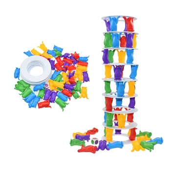 Детская игра-головоломка с радужными кубиками, игра с балансом, тренировка мелкой моторики, настольная игра для вечеринок, игрушки для детей, подарки