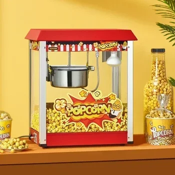 Машина для приготовления попкорна с оранжевым рисом, полностью автоматическая машина для приготовления попкорна, коммерческая электрическая машина в форме шара и бабочки