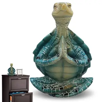 Статуэтка морской черепахи, Умиротворенность, Медитирующая Статуя морской черепахи, украшения для сада Будды, Статуя лягушки для дзен-йоги, орнамент