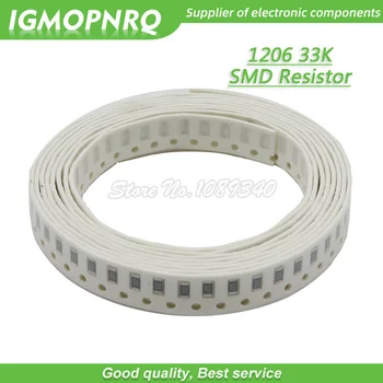 100ШТ 1206 SMD резистор 1% сопротивление 33K Ом чип-резистор 0.25 Вт 1/4 Вт 333 IGMOPNRQ