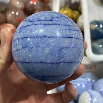 Shuiyu ice soul натуральный синий зернистый мяч для игры сферические предметы домашнего обихода из оригинального каменного плеера, отправленные на сиденье