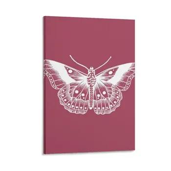 Татуировка белой Бабочки поверх арбузно-розовой. Картина на холсте украшение комнаты аниме-плакатами