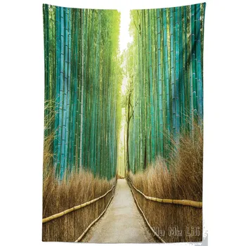 Бамбуковый Лес От Ho Me Lili Гобелен С Панорамным Видом На Исторический Пейзаж Природного Парка В Японии, Висящий На Стене Для Декора комнаты в Общежитии