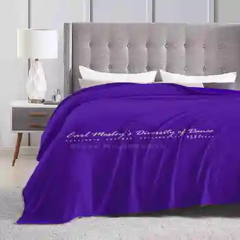 Emdod (Королевский фиолетовый с белым текстом) Новое поступление, Модное теплое фланелевое одеяло для отдыха, Разнообразие танцев от Emdod Earl Mosleys