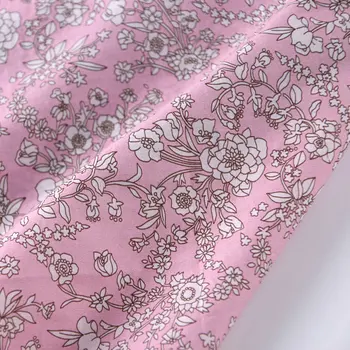 розовые цветы летние цветы принт liberty ткань цветочный Лондон Liberty хлопок tana lawn печать на ткани на заказ для детского платья