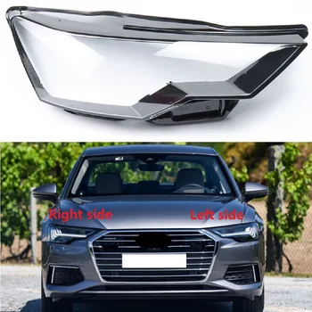 Крышка фары автомобиля для Audi A6 A6L C8 2019 2020 Пластиковая линза фары Прозрачный абажур Замените оригинальное стекло