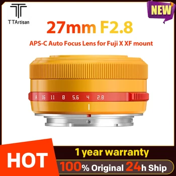 TTArtisan 27 мм F2.8 APS-C Автофокус Оранжевый Цвет FX Крепление Объектива Камеры Fujifilm XF Крепление Для XA7 XT30 XPRO XE4 XS10