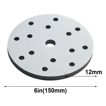 6-дюймовая 15-луночная губчатая накладка для интерфейса Шлифовальный диск Шлифовальная подложка Рабочая поверхность Увеличивающая срок службы диска