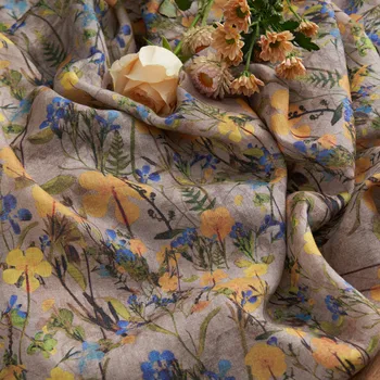 Высококачественная ткань из чистого льна Фирменный заказ индивидуальных тканей Юбка Платье рубашка Халат tissus