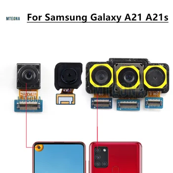 Оригинальная Фронтальная Камера Для Samsung Galaxy A21 A21s SM-A217 A217F SM-A215U Основная камера заднего вида Широкоугольный Гибкий Кабель