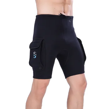 Технические шорты для гидрокостюма из неопрена SLINX 3 мм, снаряжение для подводного плавания, плавки для серфинга, брюки с карманами для подводного плавания, черные