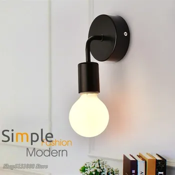 Скандинавский современный простой настенный светильник винтажный внутренний черный белый светодиодный бра настенный светильник для спальни прикроватный домашний декор светильники