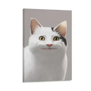 Вежливый кот Мем Картина на холсте современное украшение для дома декор