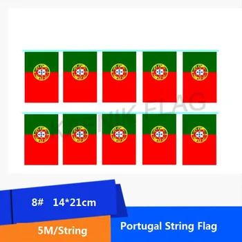КАФНИК, 5 метров, 20 граней, 14 * 21 см, флаг Португалии, баннерная планка для украшения вечеринки/World Event Carnival Decor