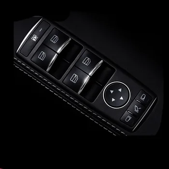 Наклейки на кнопку подъема дверного стекла, Хромированная отделка из АБС-пластика, аксессуары для стайлинга автомобилей Tesla Model S, Модель X, автомобильные аксессуары