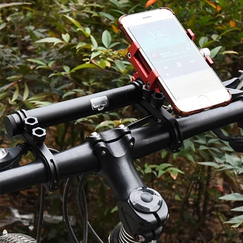 Удлинитель руля велосипеда, USB Перезаряжаемый Держатель из алюминиевого сплава, Водонепроницаемый Двойной Зажим, Велосипедный кронштейн длиной 8 дюймов ASD88