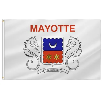 ПТЕРОЗАВР Франция Флаг Майотты, Франция Французская Заморская территория Флаги острова Майотта для лодки Баннер для наружного украшения помещений