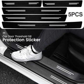 Защитные Наклейки Для Порога Двери Автомобиля Из Углеродного Волокна, Аксессуары Для Honda Civic Fit Jazz Accord Pilot Passport Stepwgn CRV BRV