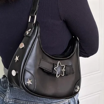 Модная женская сумка через плечо Y2K, роскошная дизайнерская сумка-тоут, кошелек, звездная сумка с верхней ручкой, новая модная шикарная женская сумка-клатч