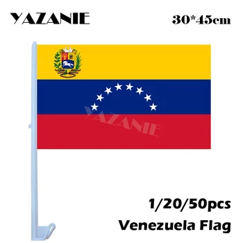 ЯЗАНИ 30 * 45см 1/20/50шт Автомобильные Флаги Венесуэлы и баннеры, Висящие Национальные Флаги на открытом воздухе, Страна мира, Изготовленный на заказ Баннер Оптом