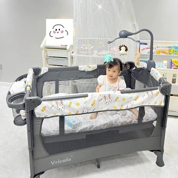 Детские кровати Складная Многофункциональная Детская Кроватка-Колыбель Портативная Мобильная Кровать Для Новорожденных, Большая Кровать, Современная Детская Мебель