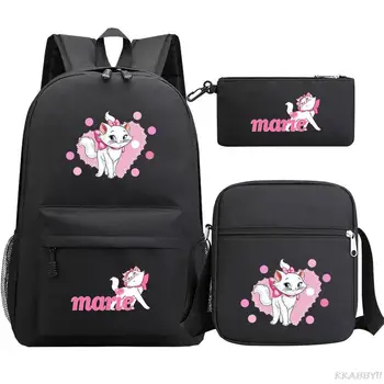 Рюкзак Aristocats Marie Cat, школьные сумки, Мультяшные детские рюкзаки для ноутбука Mochila, Вместительный рюкзак для учеников средней школы Mochila
